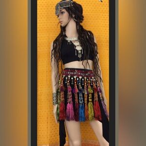 Rare Vintage Handmade antique belt central asia uzbek kazakh kyrgyzstan womens